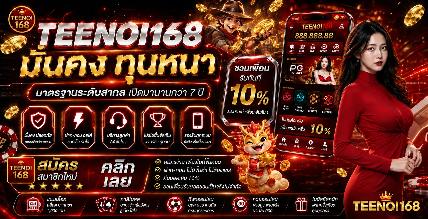 TEENOI168 สล็อตและเกมจาก PG Soft บนมือถือ